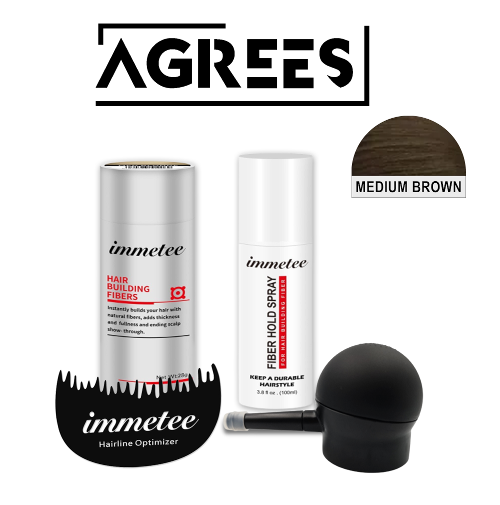 Agrees Immetee™ 100% Natural Hair Fiber Kit Plus