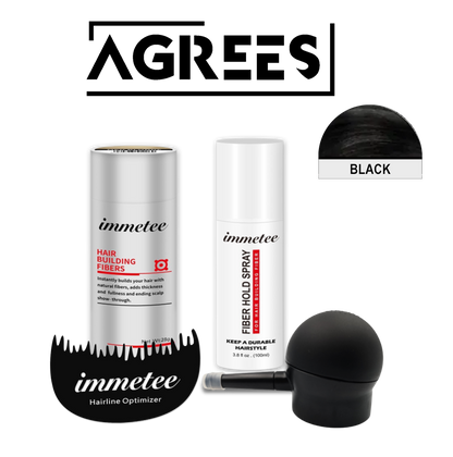 Agrees Immetee™ 100% Natural Hair Fiber Kit Plus