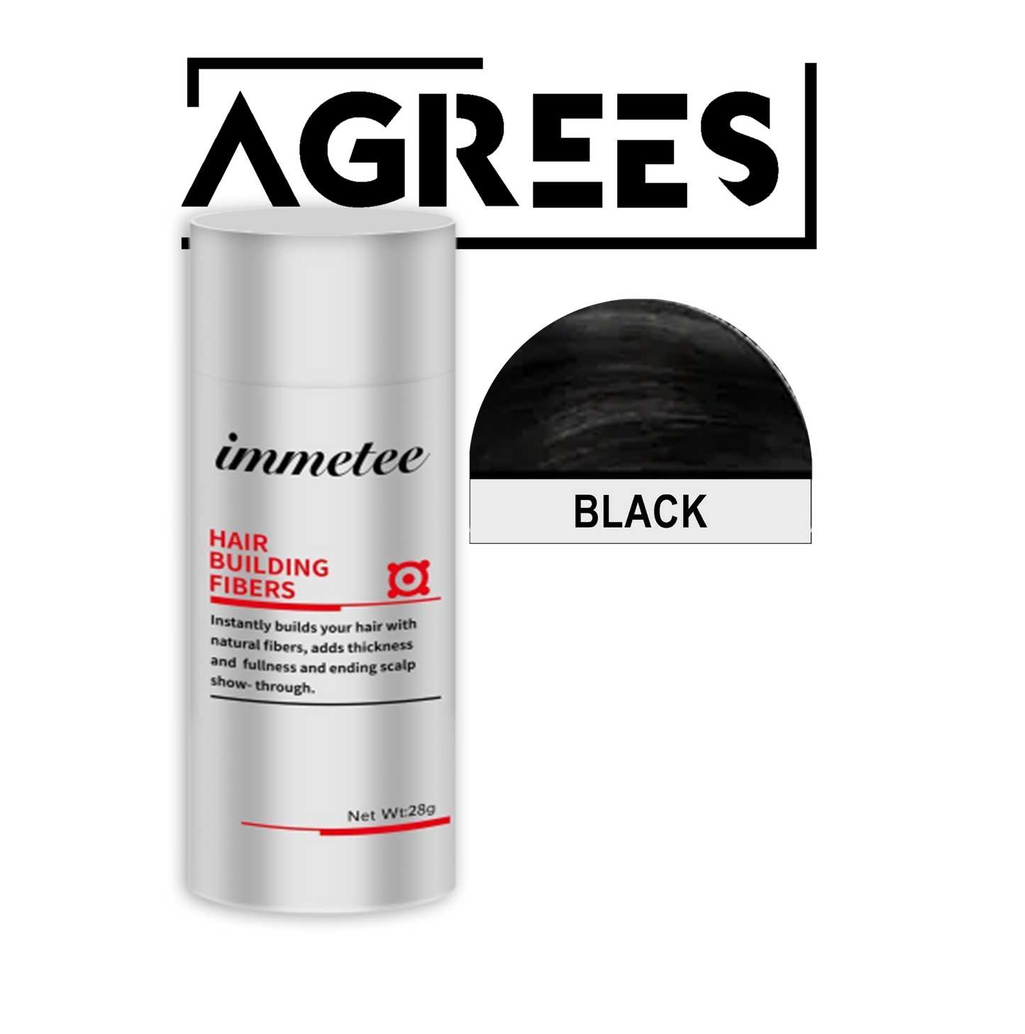 Agrees Immetee™ 100 % Natural Hair Fiber Bottle