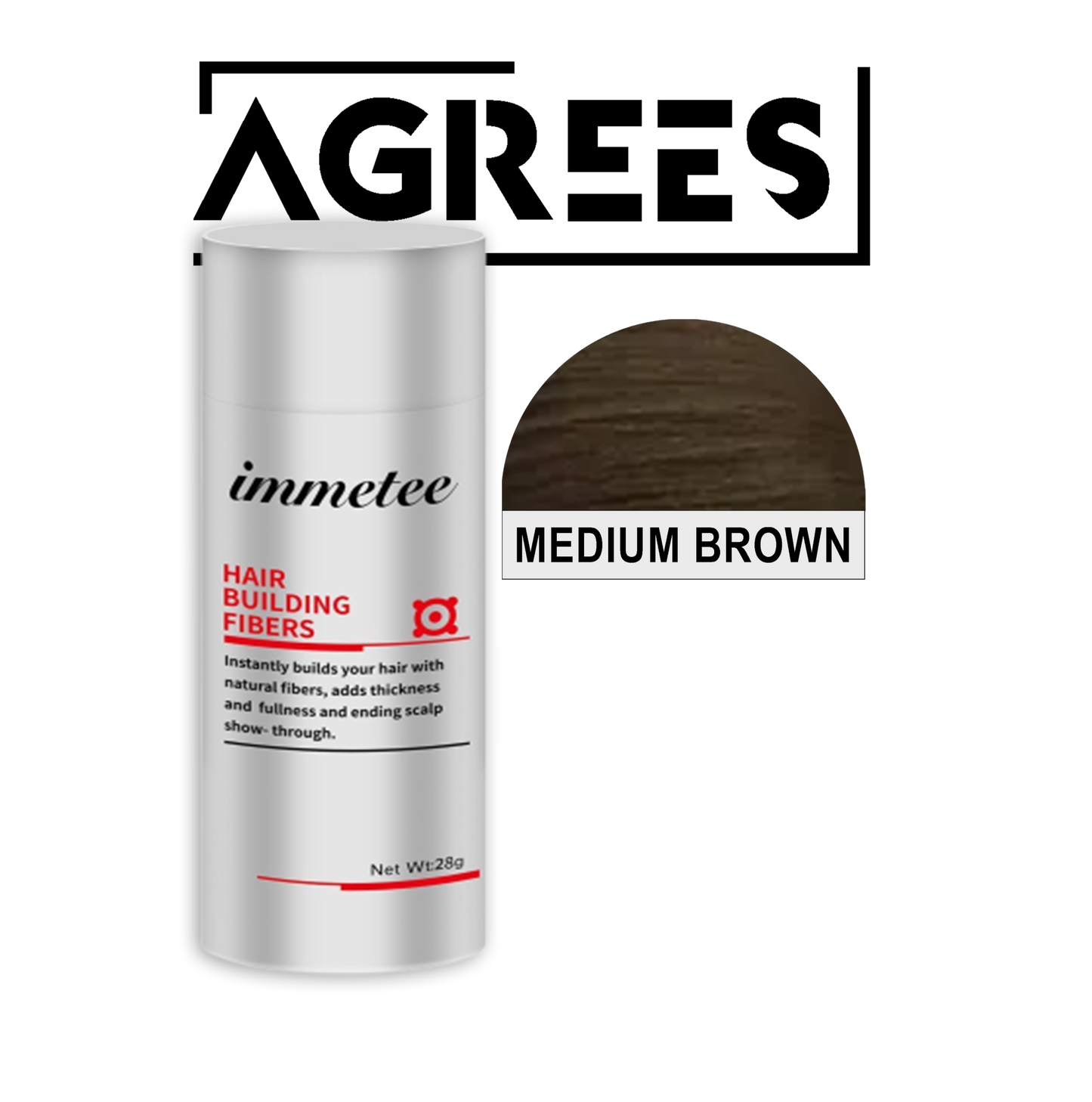 Agrees Immetee™ 100 % Natural Hair Fiber Bottle