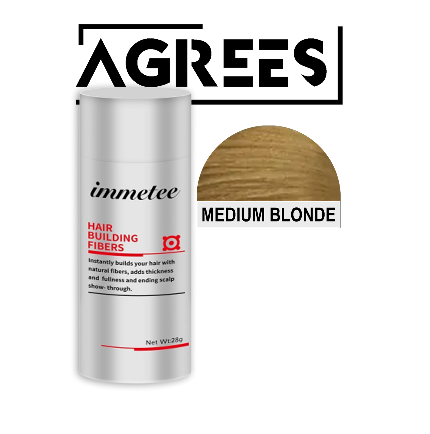 Agrees Immetee™ 100 % Natural Hair Fiber Bottle