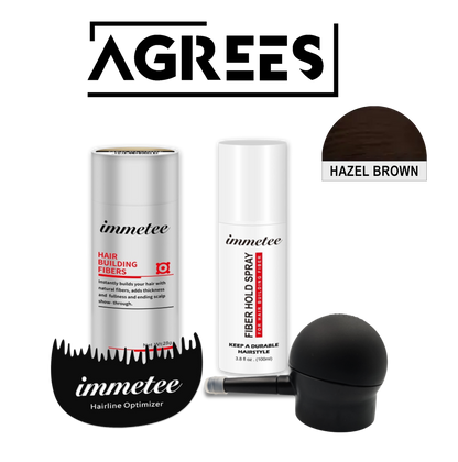 Agrees Immetee™ 100% Natural Hair Fiber Kit Plus