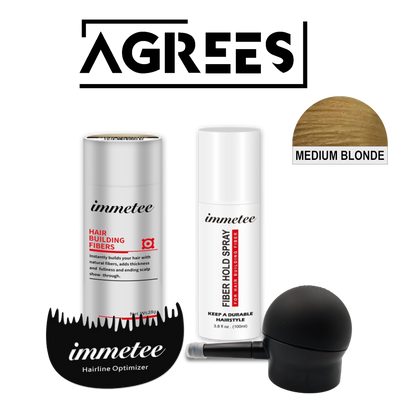 Agrees Immetee™ 100% Natural Hair Fiber Kit Plus